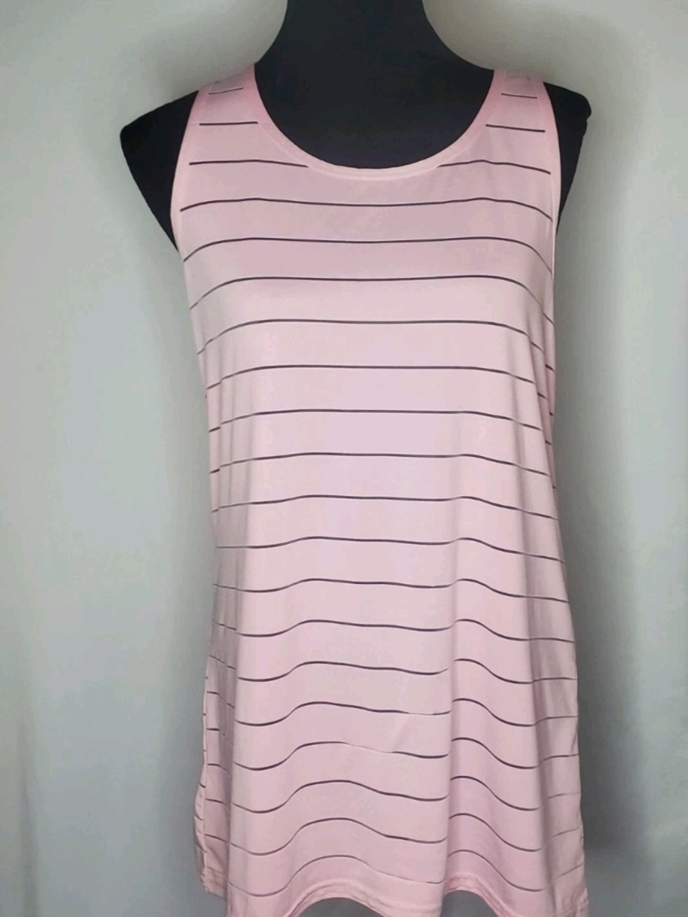 N.W.T Crane Striped Light Pink Scoop Neck Tank Top Size L